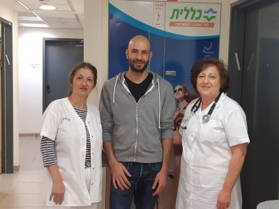 הצלת חיים בטכניון - דר ענת רוזנצוויג ורינה חנן עם המטופל